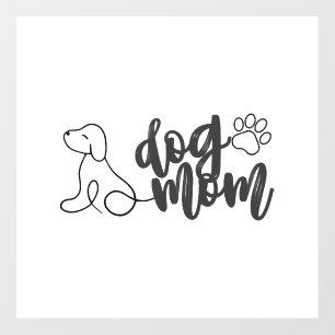 Dog Mom Line Art Design  Minimalist Dog Lover Floor Decals