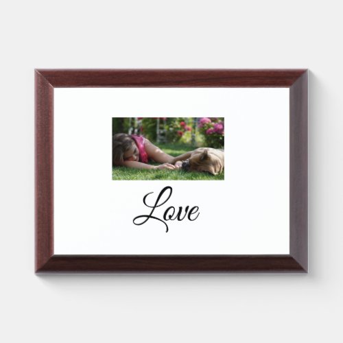 Dog mom love add name text pet name lovers award plaque