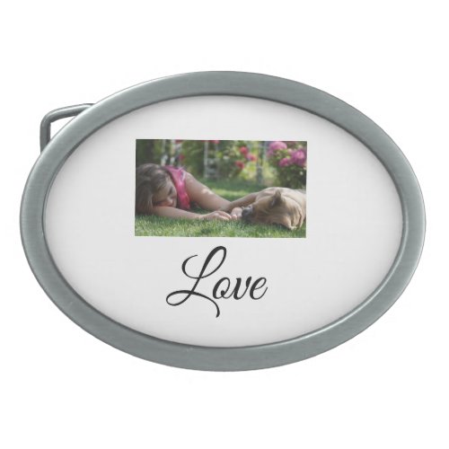 Dog mom love add name text pet name lovers belt buckle