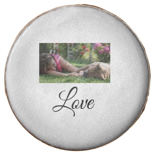 Dog mom love add name text pet name lovers chocolate covered oreo