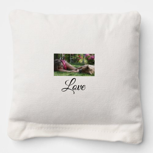 Dog mom love add name text pet name lovers cornhole bags