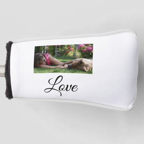 Dog mom love add name text pet name lovers golf head cover