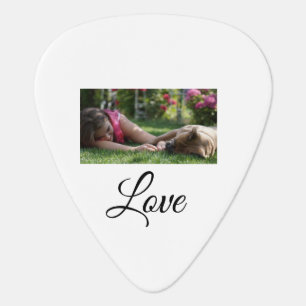 Dog mom love add name text pet name lovers guitar pick
