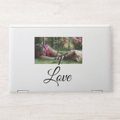 Dog mom love add name text pet name lovers HP laptop skin