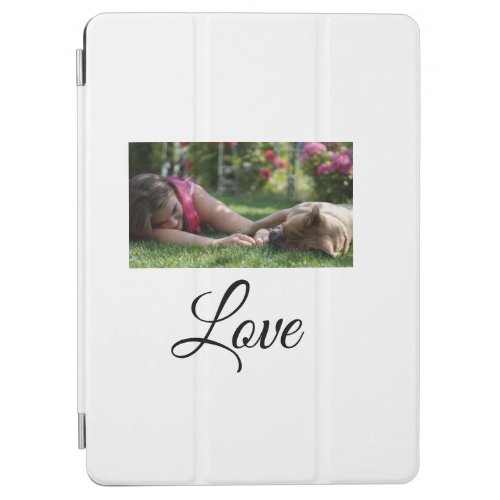 Dog mom love add name text pet name lovers iPad air cover