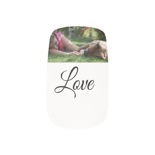Dog mom love add name text pet name lovers minx nail art