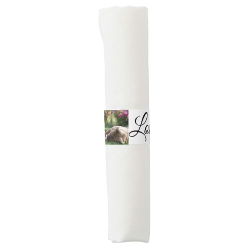 Dog mom love add name text pet name lovers napkin bands