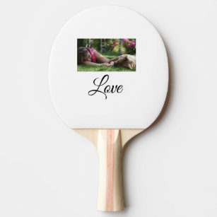 Dog mom love add name text pet name lovers ping pong paddle