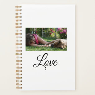 Dog mom love add name text pet name lovers planner