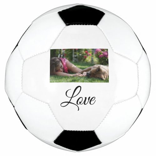 Dog mom love add name text pet name lovers soccer ball