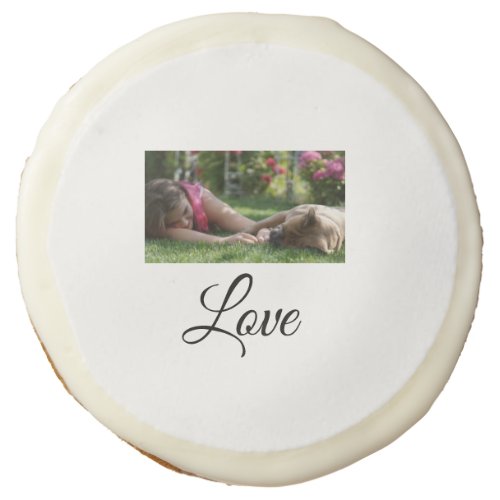Dog mom love add name text pet name lovers sugar cookie