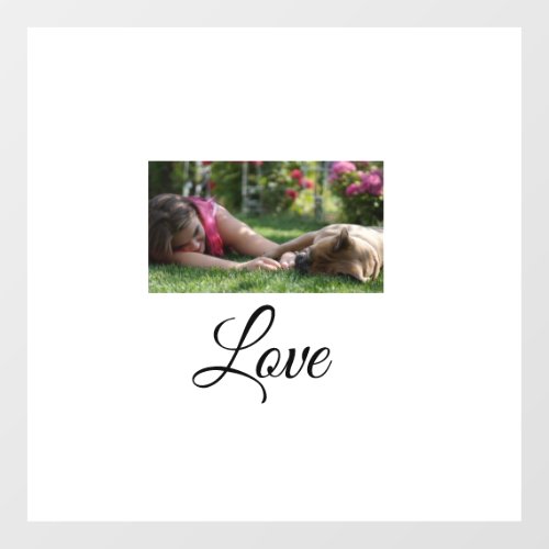 Dog mom love add name text pet name lovers wall decal 