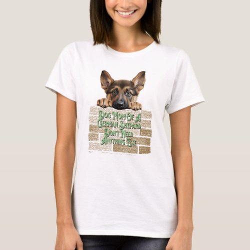Dog Mom Love German Shepard  T_Shirt
