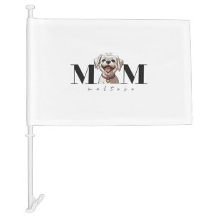 Dog Mom MALTESE Classic T-Shirt Car Flag