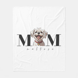 Dog Mom MALTESE Classic T-Shirt Fleece Blanket