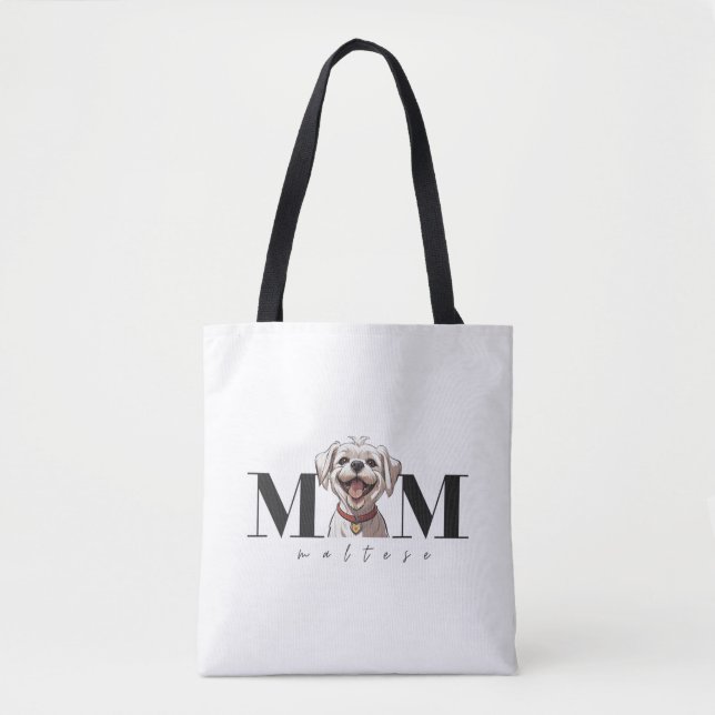 Dog Mom MALTESE Classic T-Shirt Tote Bag (Front)