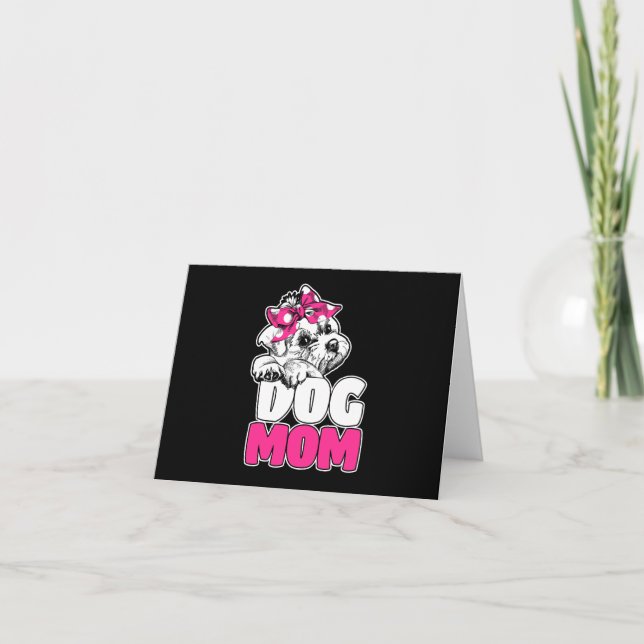 Dog Mom Maltese - Mothers Day Card (Front)