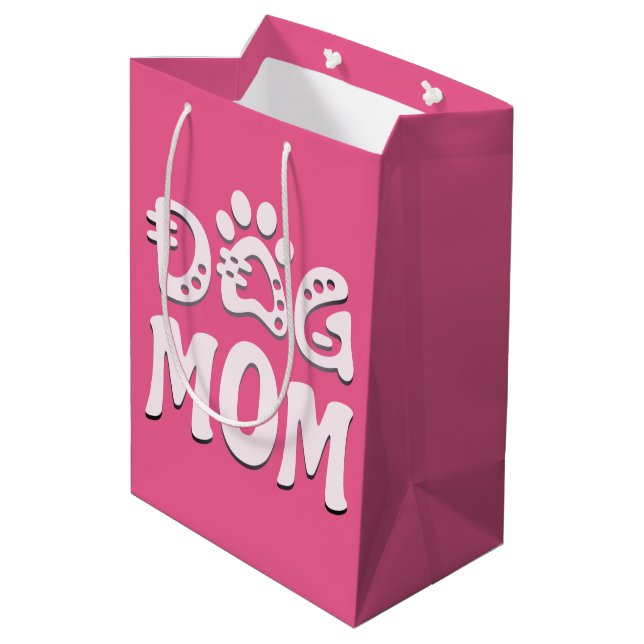 Dog Mom Medium Gift Bag (Back Angled)
