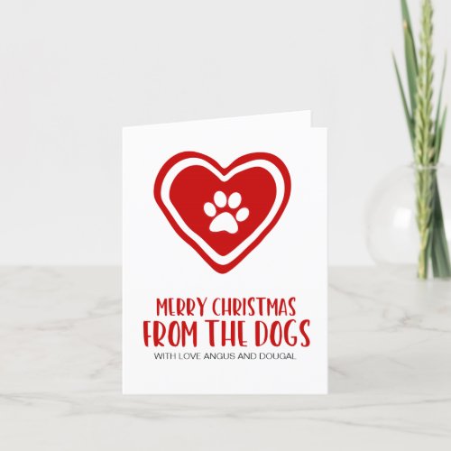 Dog Mom Merry Christmas from the Dogs Xmas Card