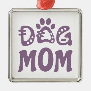 Dog Mom Metal Ornament