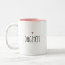 Dog Mom | Modern Mom Custom Heart Color Two-Tone Coffee Mug