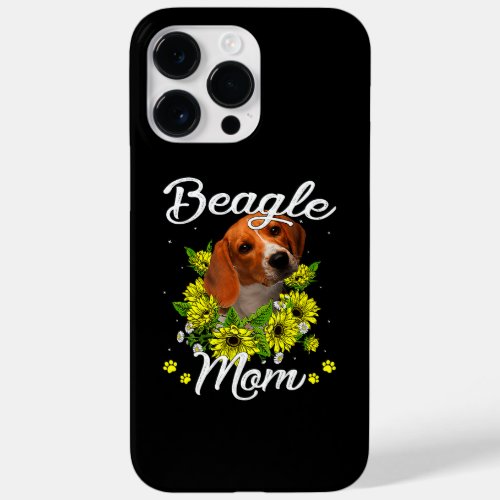 Dog Mom Mors Day Sunflower Beagle Mom  Case_Mate iPhone 14 Pro Max Case