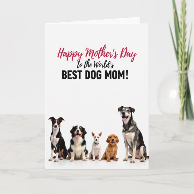 Dog Mom Mothers Day Best Friend Card (Front)