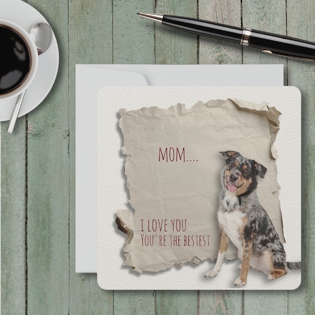 Dog Mom Mothers Day Birthday Shepherd Card (Mothers Day is a great time to show mom how special she is, but any day is a day to say I love you!)