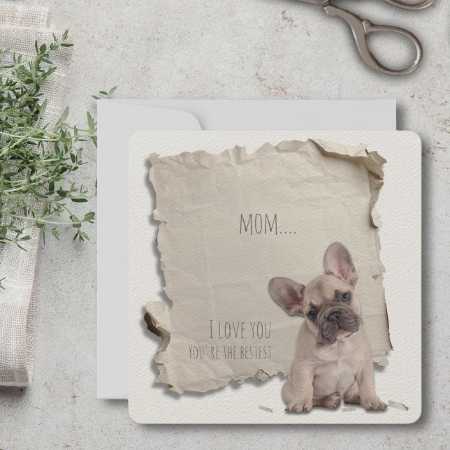 Dog Mom Mothers Day Card Custom I Love You (Mothers Day is a great time to show mom how special she is, but any day is a day to say I love you!)