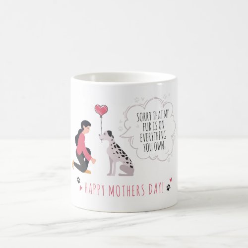 Dog Mom Mothers Day Paws Love Heart Coffee Mug