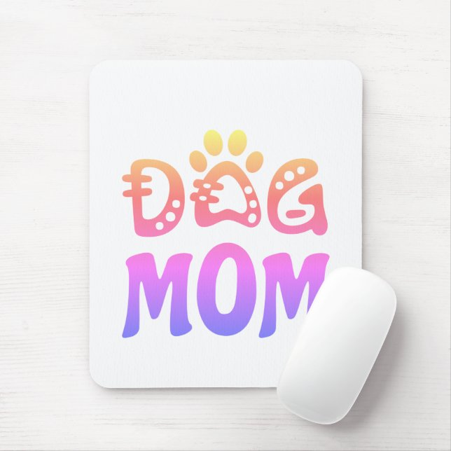 Dog Mom Mouse Pad (With Mouse)