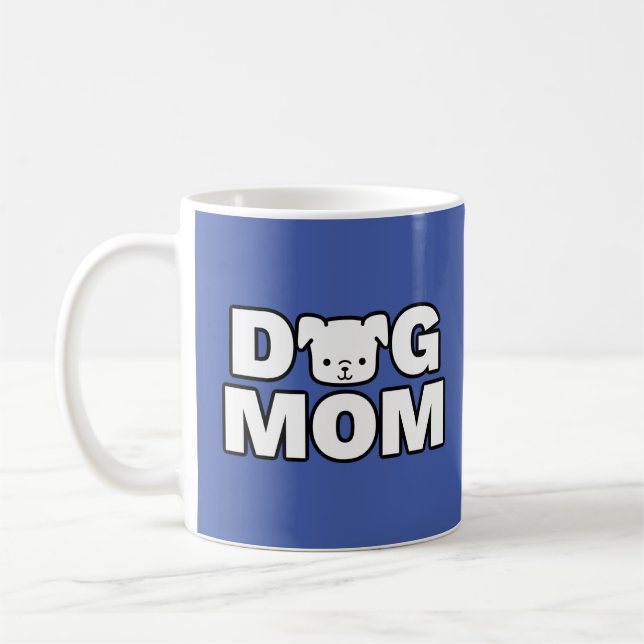 DOG MOM Mug (Blue) (Left)