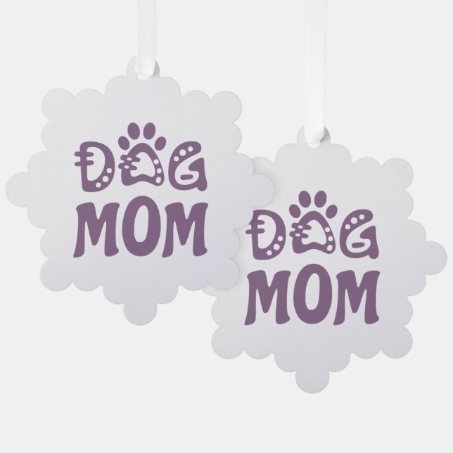 Dog Mom Ornament Card (Front/Back)