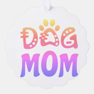 Dog Mom Ornament Card