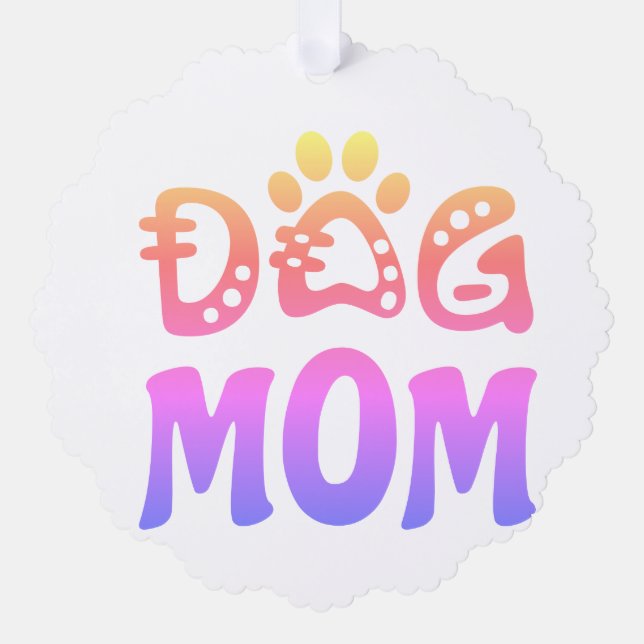 Dog Mom Ornament Card (Front)