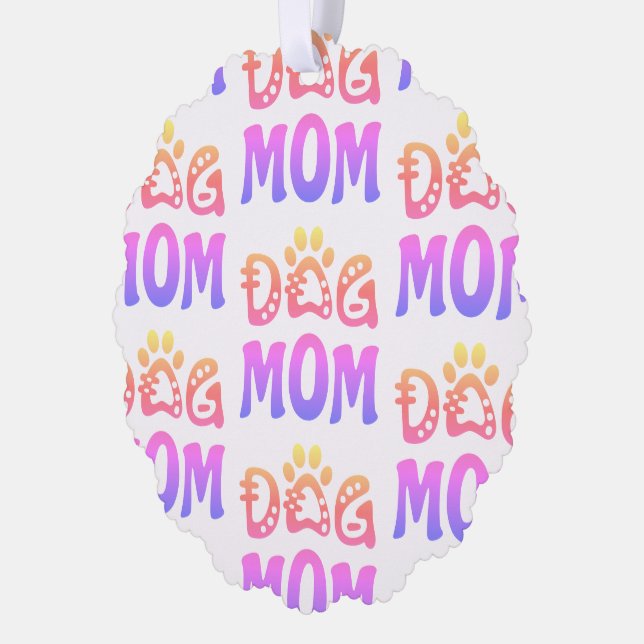 Dog Mom Ornament Card (Left)