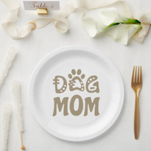 Dog Mom Paper Plates