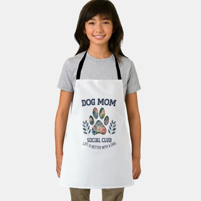 Dog Mom  Paw Floral  Apron (Insitu)