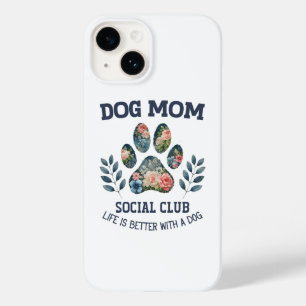 Dog Mom Paw Floral Case-Mate iPhone 14 Case
