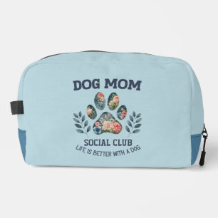 Dog Mom  Paw Floral  Dopp Kit