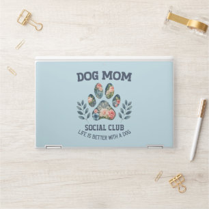 Dog Mom Paw Floral HP Laptop Skin