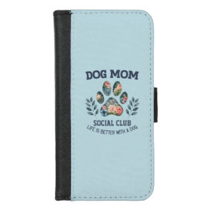 Dog Mom Paw Floral iPhone 8/7 Wallet Case