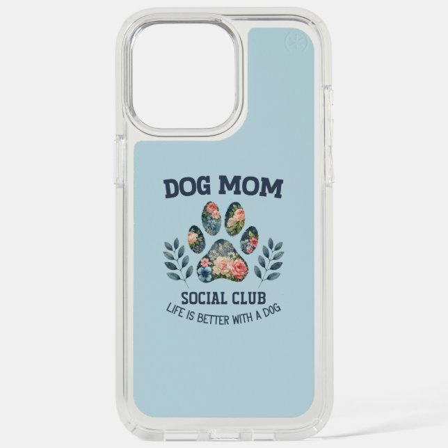Dog Mom  Paw Floral  Speck iPhone Case (Front)
