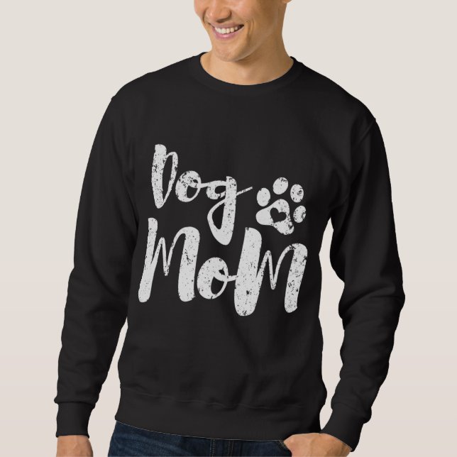 Dog Mom Paw Gift Sweatshirt (Front)