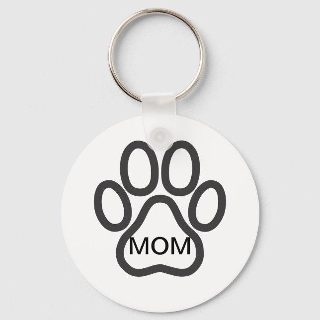 Dog Mom Paw Keychains (Front)