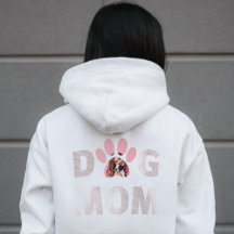Dog Mom Paw Photo Custom Photo Rose-gold