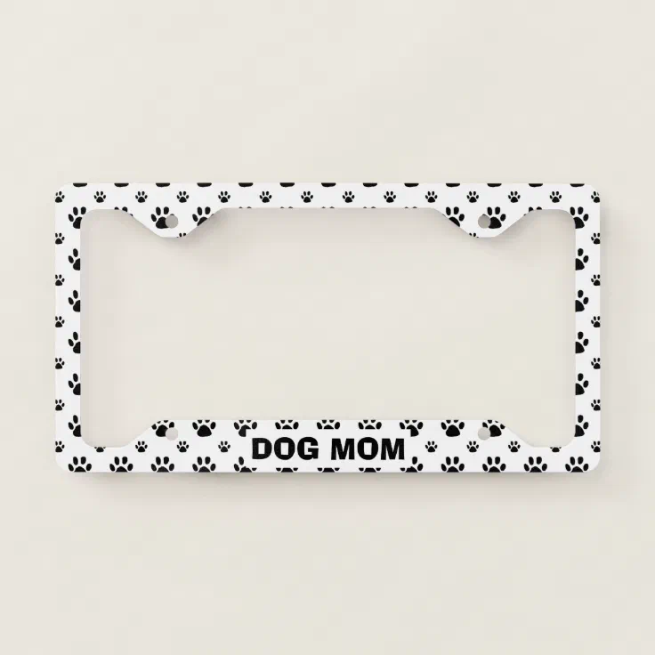 COLLIE DOG paw print License Plate Frame 
