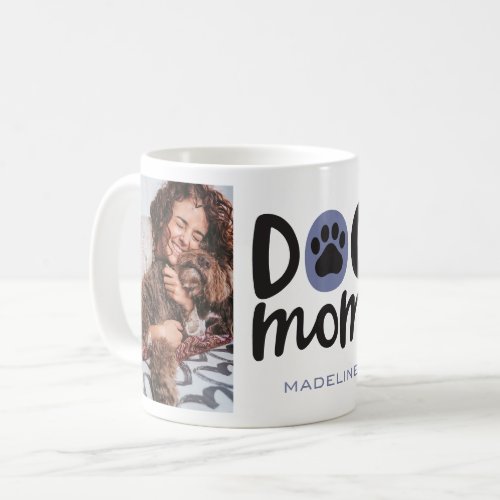 Dog Mom Paw Print Photo Collage Coffee Mug Cup