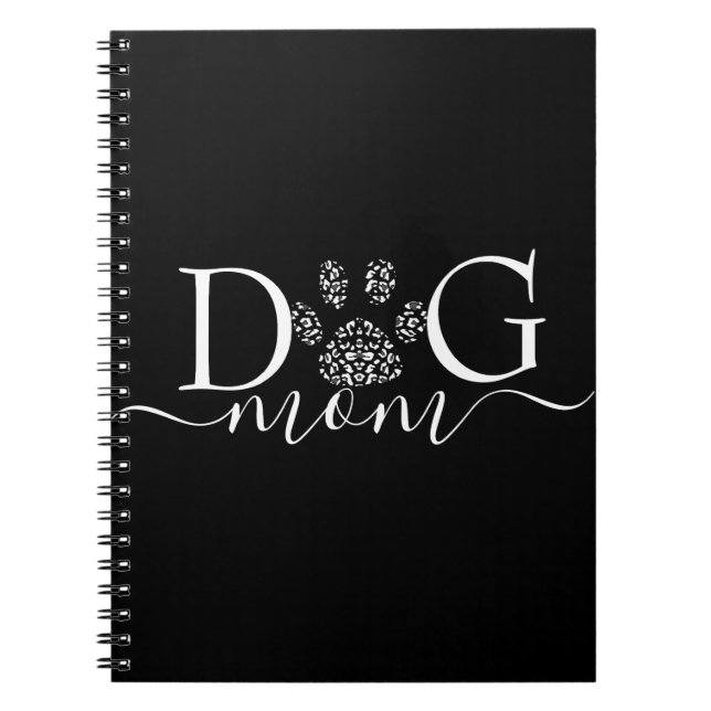 Dog Mom pawprint  Notebook (Front)