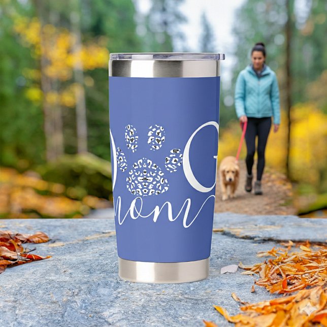 Dog Mom pawprint personalized Insulated Tumbler (Creator Uploaded)
